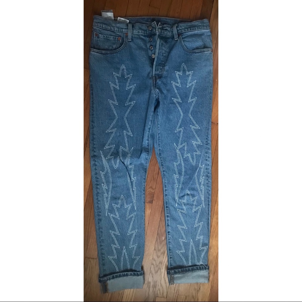 LEVI’S 🌀 STATEMENT JEANS ⚡️ EMBROIDERED 501 SKINNY.